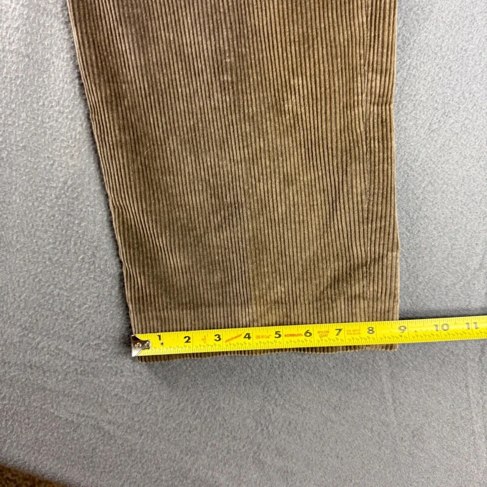 Vintage LL Bean Double Pleated Corduroy Pants Men's 33 (Fits 32x32) Brown Faded
